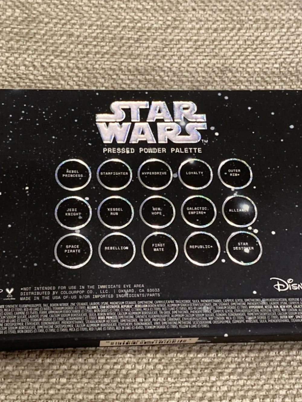 Star Wars Colourpop Eyeshadow Palette